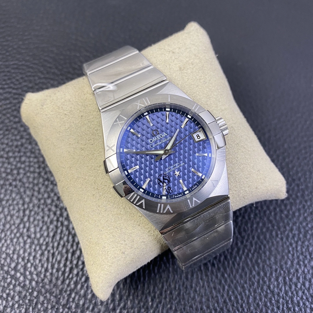 Modern CBD Factory Omega Constellation Co-Axial 38mm Blue Textured Dial (123.10.38.21.03.001) 1:1 Super Clone -DD8500 Movement 326